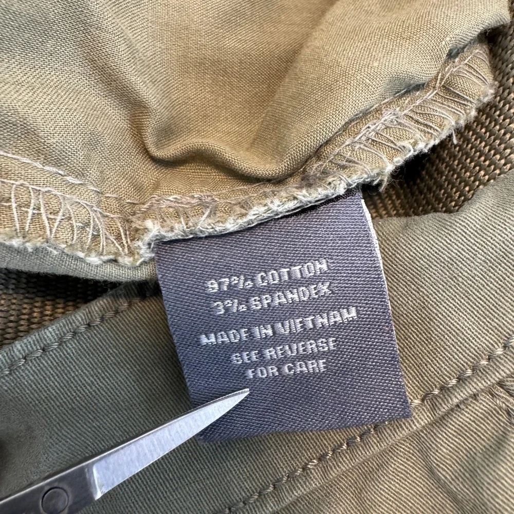Cali1850 Cargo Jogger Pants Womens 9 Green Cotton Suspenders Gorpcore Utility